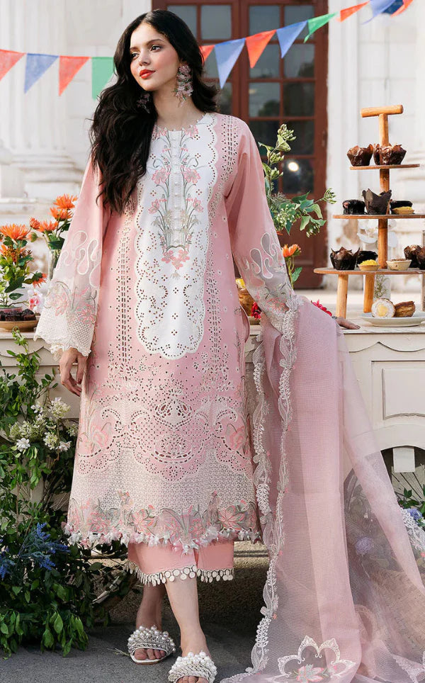 BIN ILYAS - 3PC EMBROIDERED LAWN SUIT D497