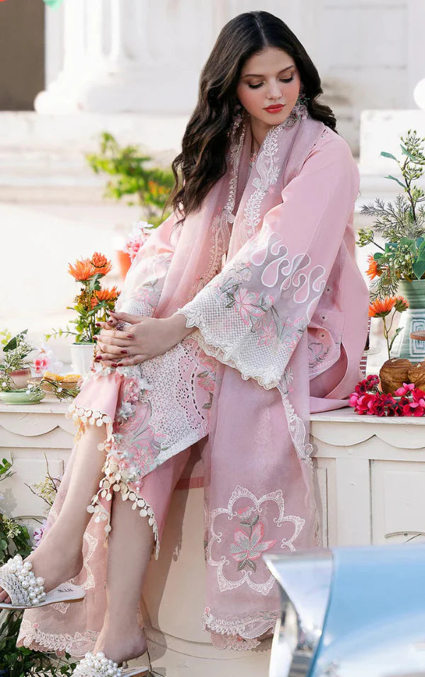 BIN ILYAS - 3PC EMBROIDERED LAWN SUIT D497