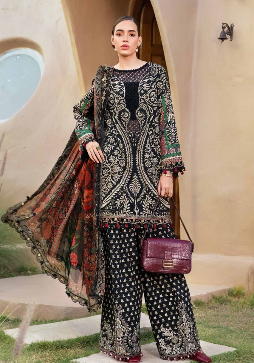 Maria B. Traditional Arch Print Lawn Suit 3PC